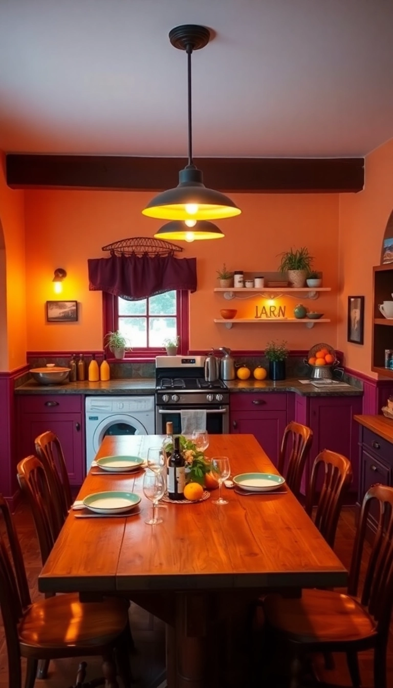 20 Vibrant Kitchen Color Palettes That Will Make You Smile Every Time You Cook! - 4. Sunset Hues