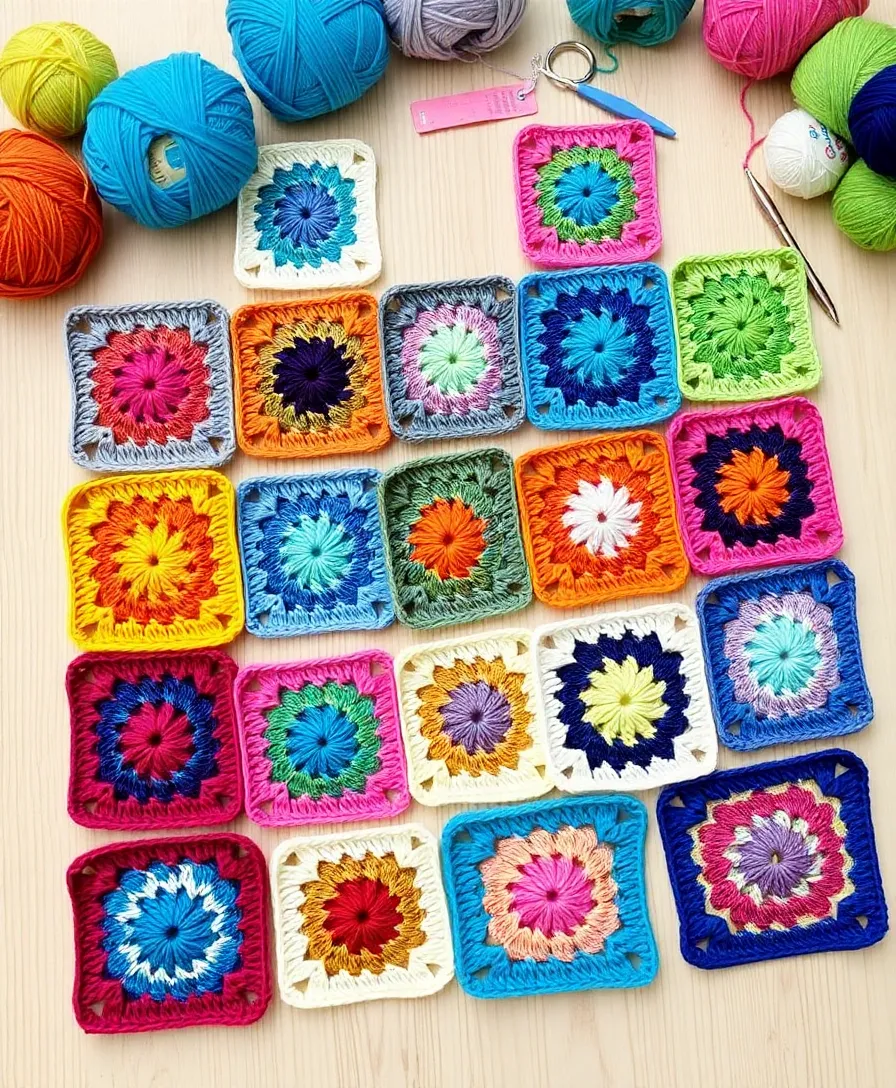 21 Easy DIY Crochet Projects for Beginners That Are Totally Doable (You Can Do #7!) - 6. Fun Granny Squares