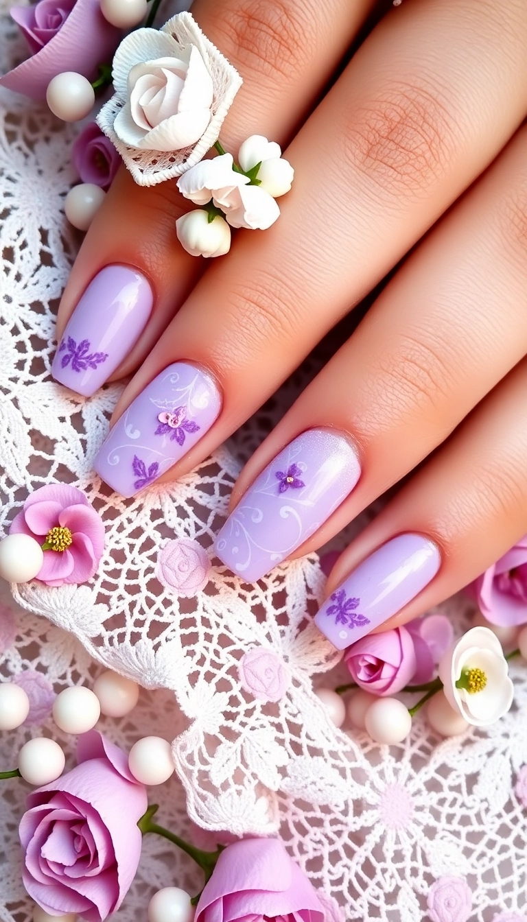 20 Stunning Boho Nail Ideas That Will Make You the Trendsetter of Your Squad! - 17. Vintage Boho Chic