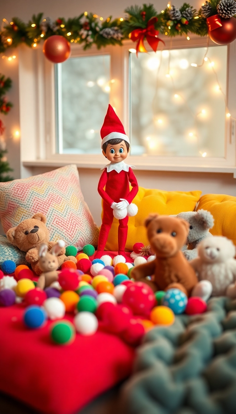 10 Interactive Elf on the Shelf Ideas for Toddlers (They’ll Be Begging for More!) - 1. Elf Snowball Fight