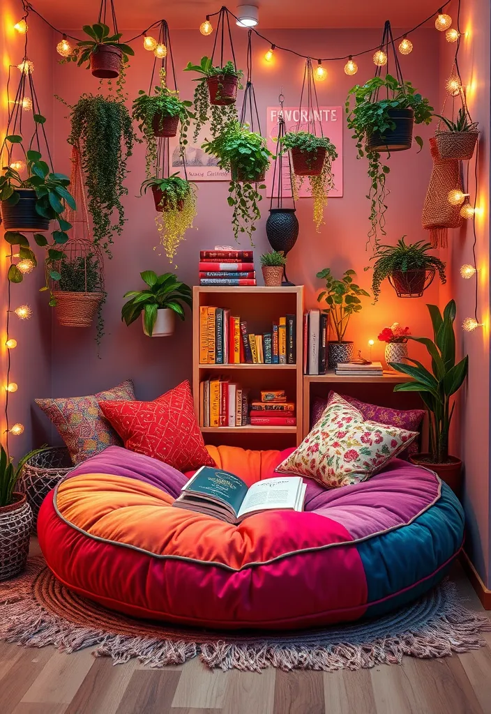 10 Cozy Reading Nooks That'll Make You Want to Curl Up with a Book All Day! - 2. The Bohemian Corner