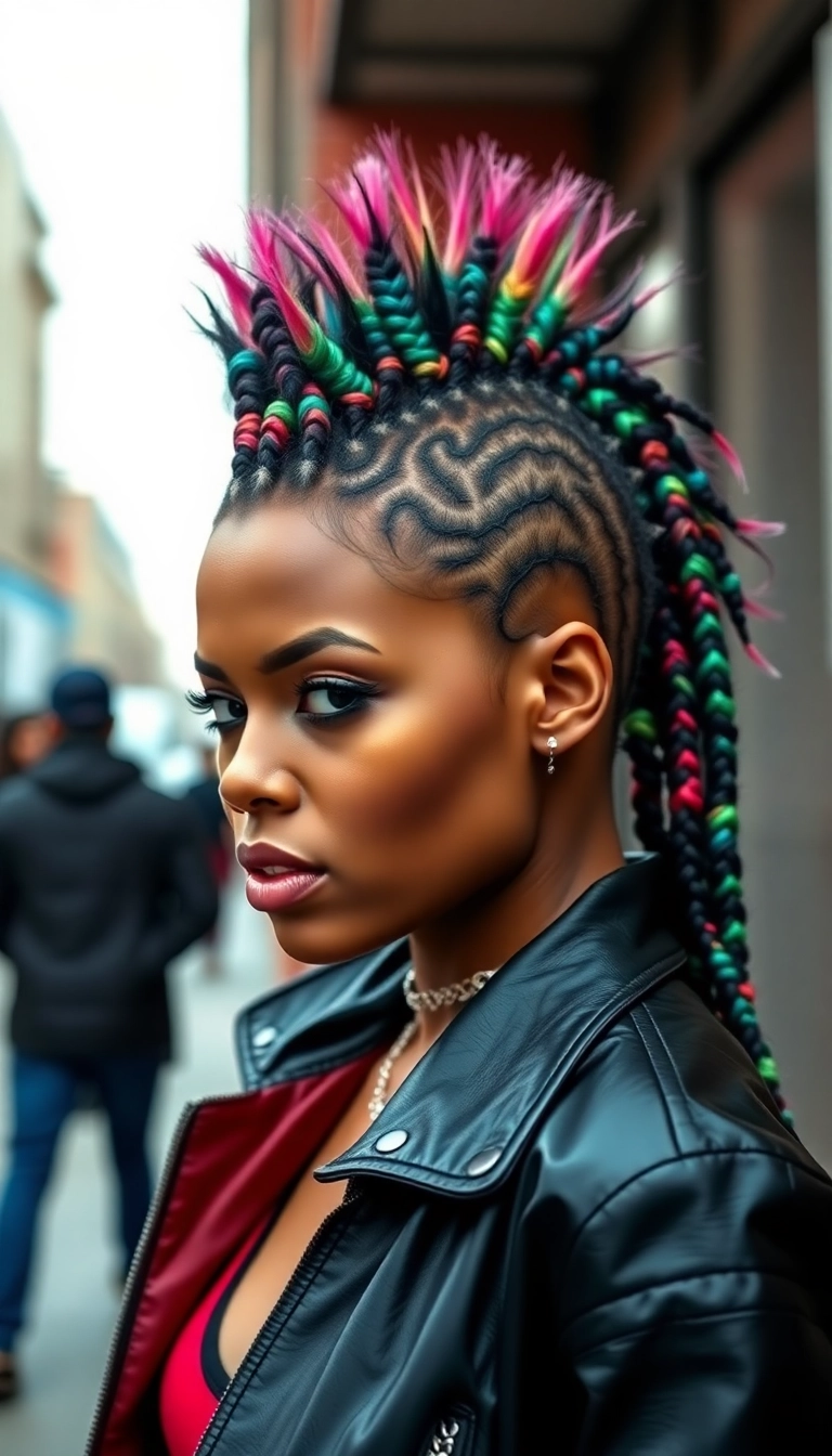 24 Stunning Braided Hairstyles for Black Women That Will Turn Heads! - 20. Braided Mohawk