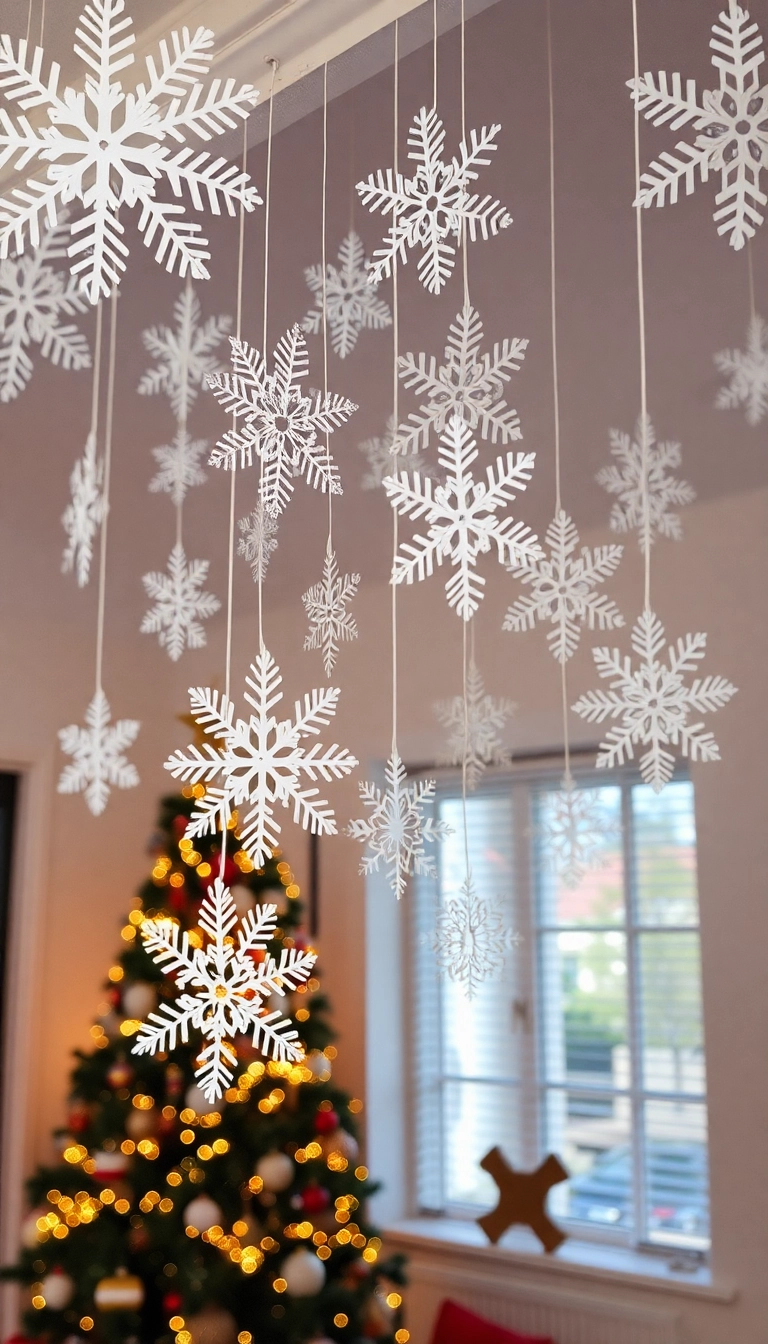 15 Easy DIY Christmas Decor Projects That Will Impress Your Guests (and Save You Money!) - 5. Festive Paper Snowflakes