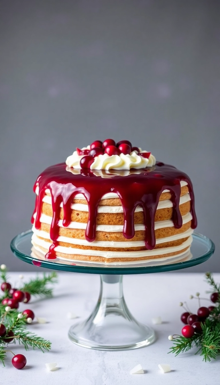 21 Irresistible Cranberry Dessert Recipes You’ll Want to Make This Holiday Season! - 17. Cranberry Chiffon Cake