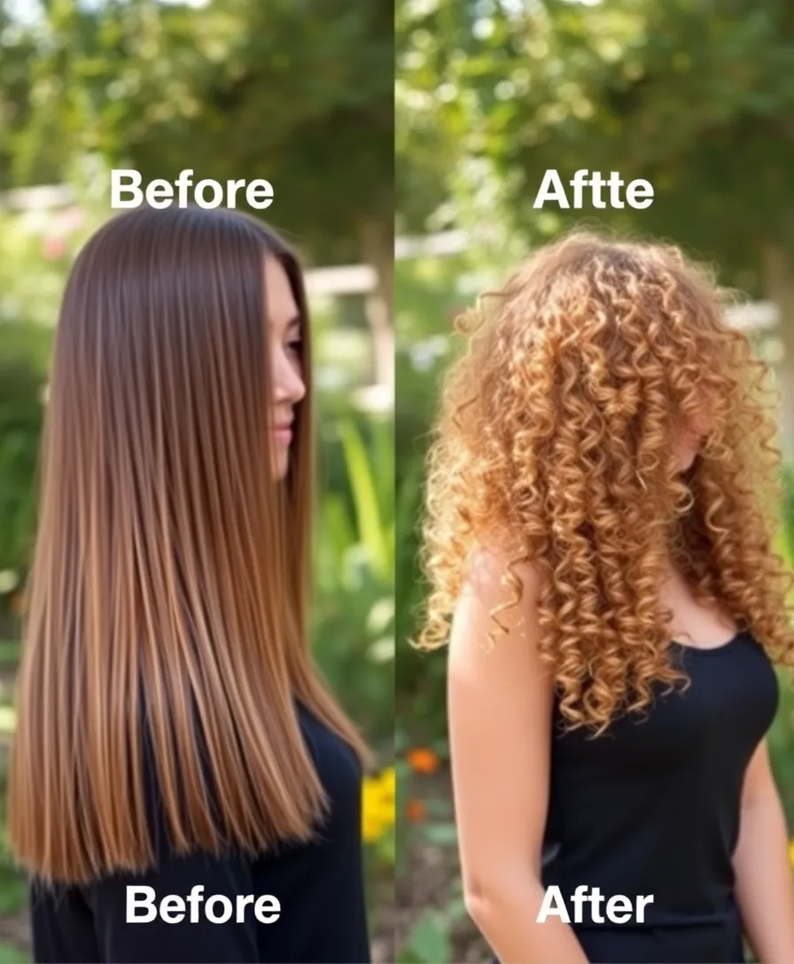 10 Stunning Hair Extensions Before and After Photos That’ll Leave You Speechless! - 4. Straight to Curly: A Texture Transformation