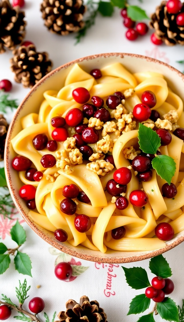 21 Christmas Pasta Recipe Ideas That'll Make Your Holiday Dinner Unforgettable! - 10. Cranberry Walnut Pasta