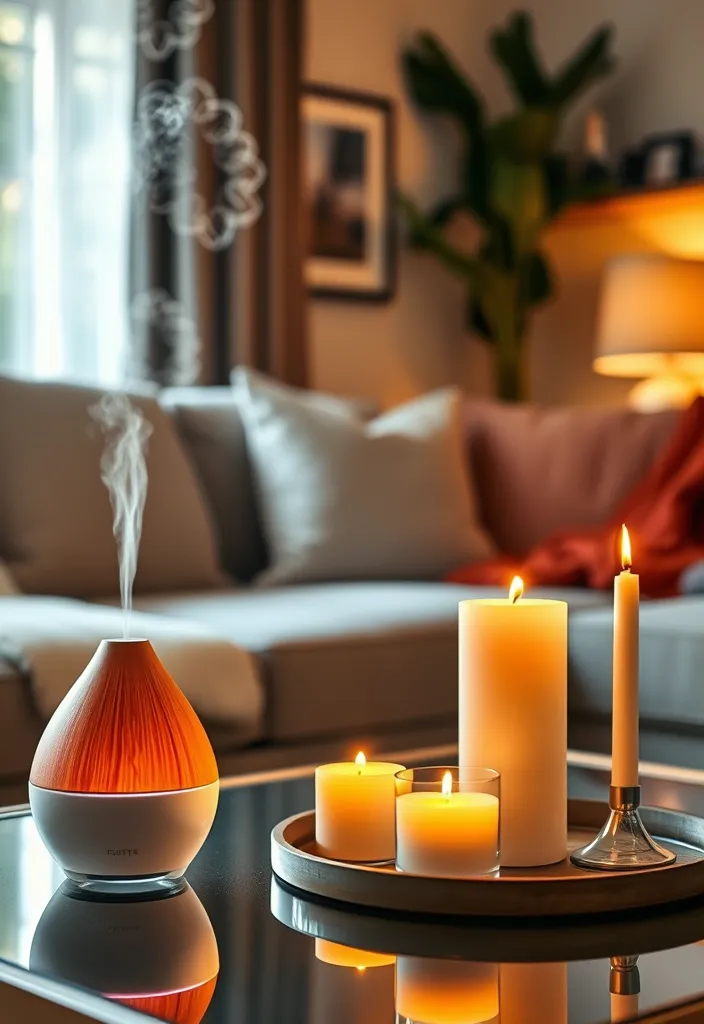 15 Cozy Living Room Ideas to Create Your Ultimate Self-Care Retreat (You’ll Love #8!) - 8. Inviting Aromas