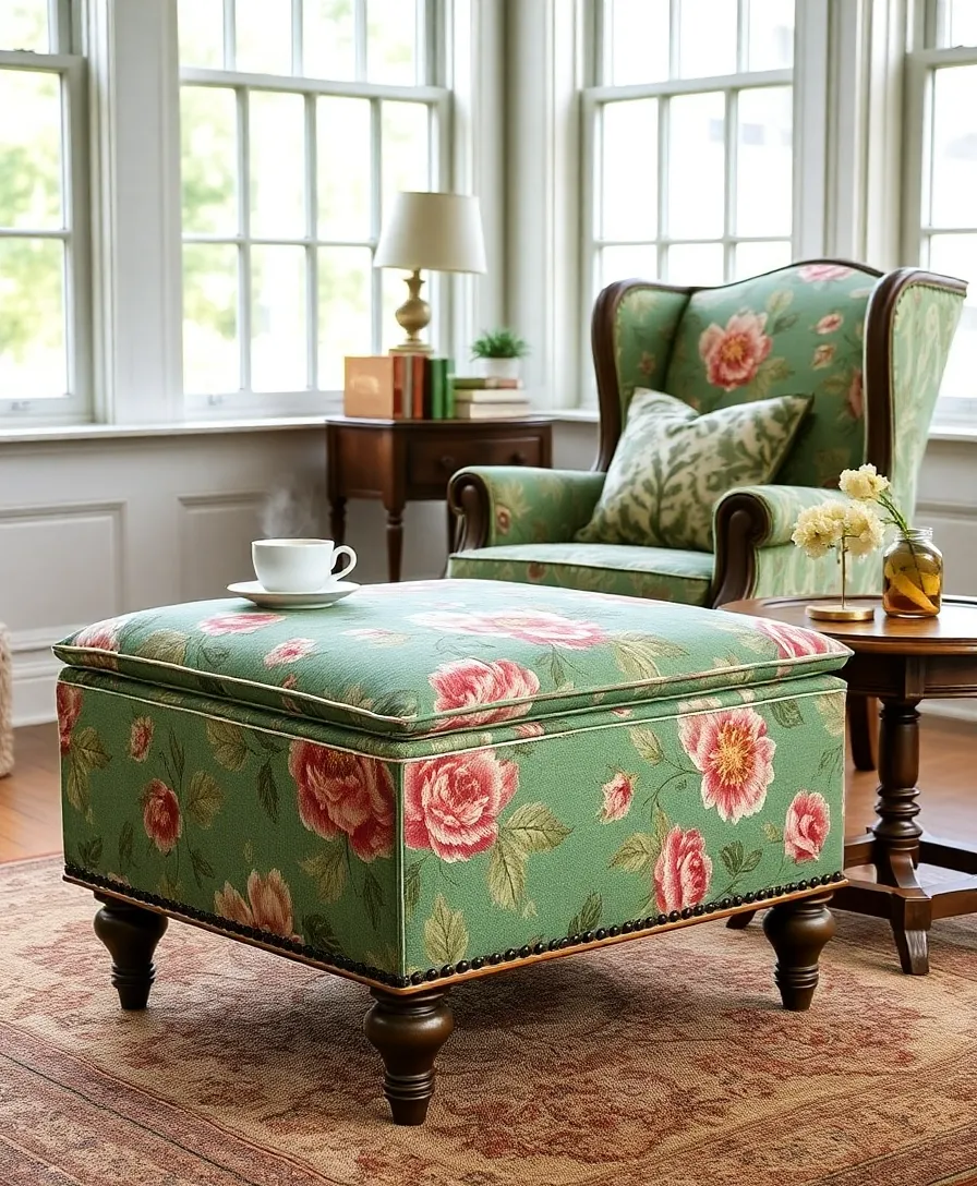 14 Classic Library Furniture Pieces That Add a Timeless Touch to Any Modern Home (#11 Will Surprise You!) - 9. The Vintage Ottoman