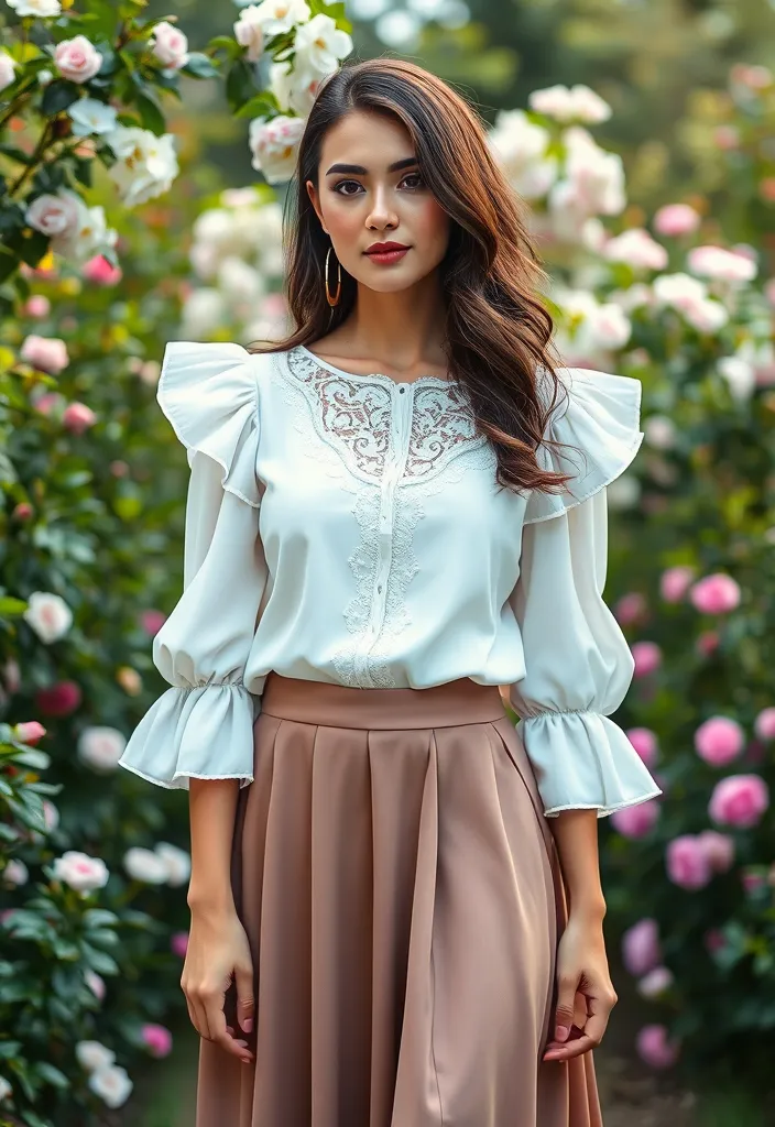 10 Stunning Rococo Outfits That'll Make You Feel Like Royalty! - 8. The Feminine Rococo Blouse