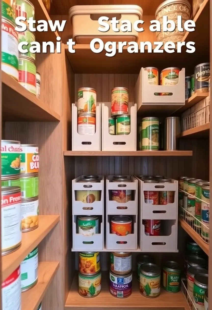 20 Kitchen Organization Hacks That'll Transform Your Space Instantly (You Won't Believe #15!) - 8. Stackable Can Organizers