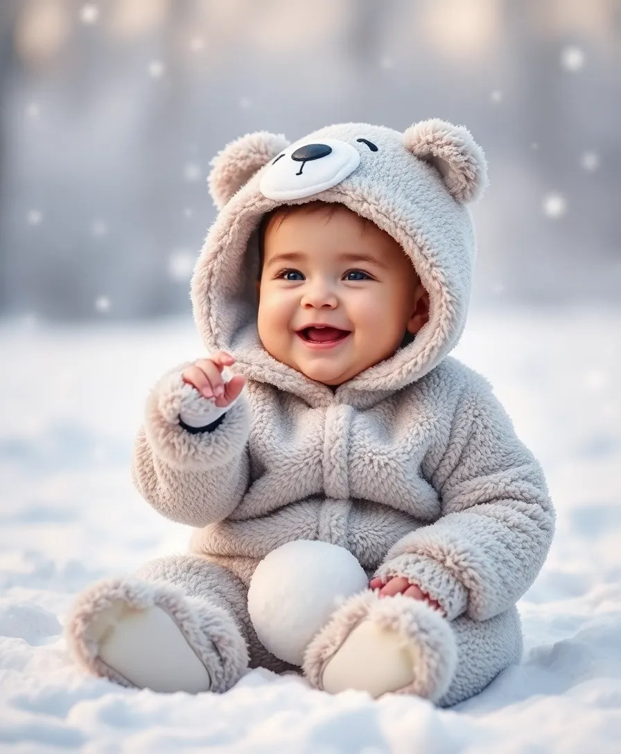 25 Adorable Baby Christmas Outfits That Will Melt Your Heart (Wait Until You See #17!) - 12. Sweet Polar Bear Outfit