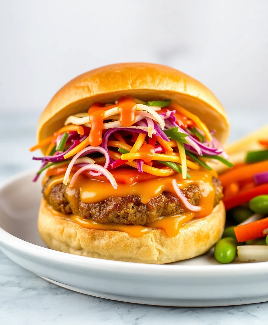 10 Crispy Cheeseburger Recipe Ideas That Will Make Your Taste Buds Dance! - 8. Crunchy Asian-Inspired Cheeseburger