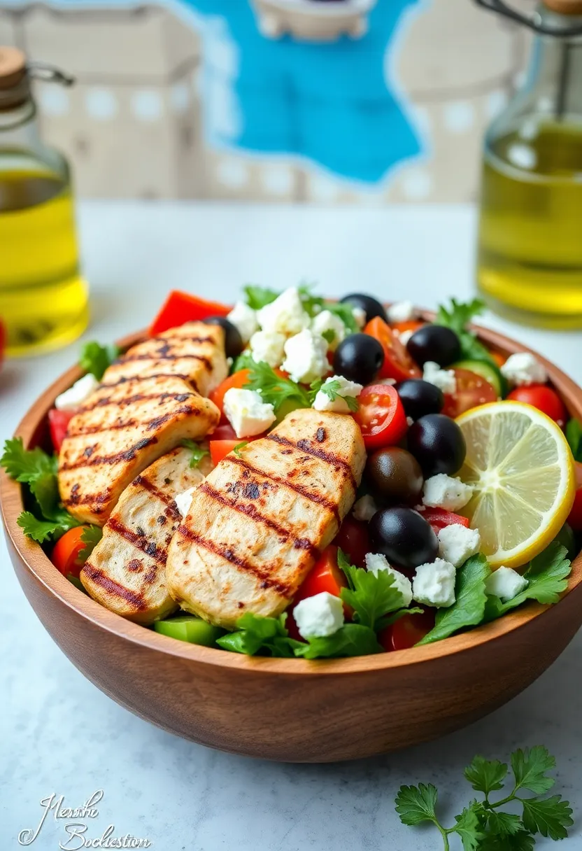 18 Fresh and Easy Healthy Salads That Will Keep You Fit (You’ll Want to Try #7!) - 7. Greek Salad with Grilled Chicken