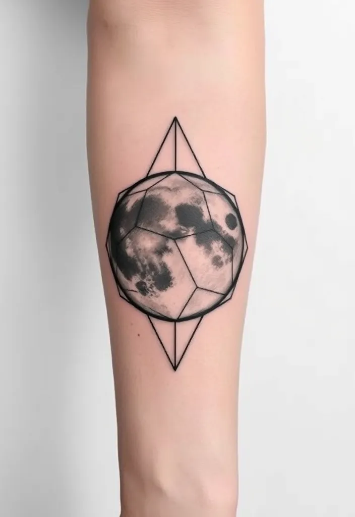 15 Stunning Moon Tattoo Designs That Will Inspire Your Next Ink Adventure! - 5. Geometric Moon