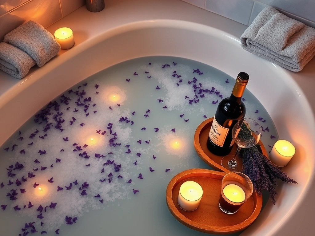 5 Easy DIY Home Spa Treatments for a Romantic Date Night! - 1. Lavender and Chamomile Bath Soak