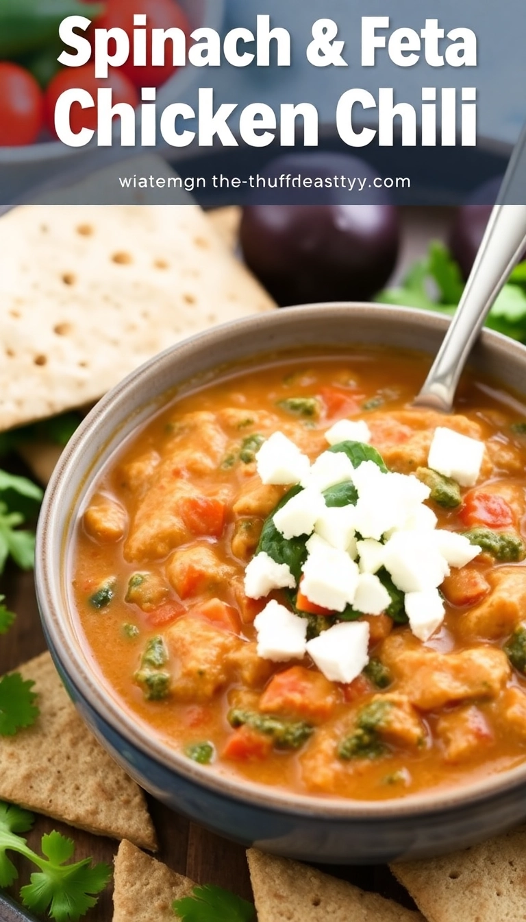 23 Chicken Chili Ideas That Will Spice Up Your Dinner Routine (You Won't Believe #12!) - 20. Spinach and Feta Chicken Chili