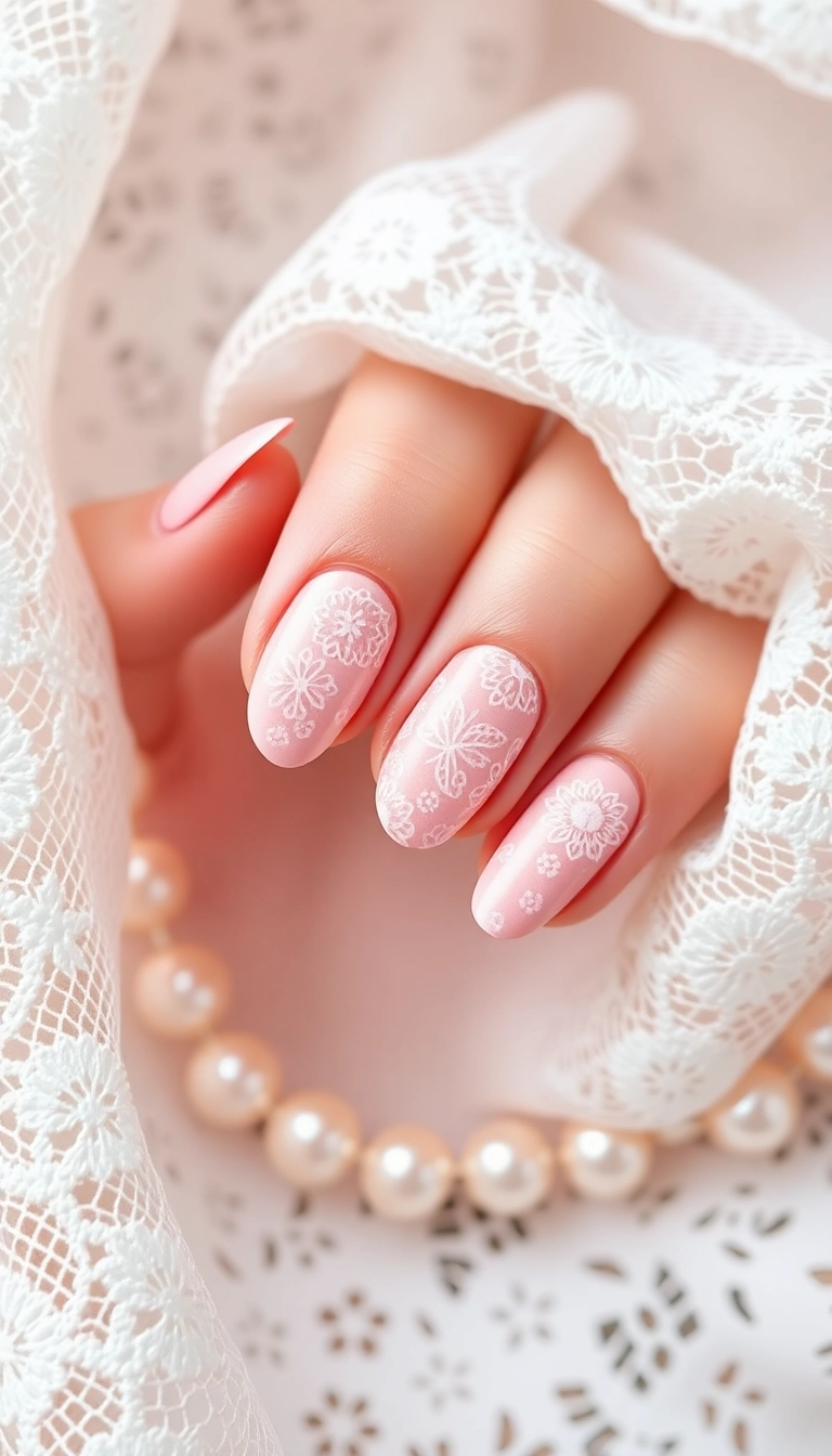 25 Best Ever Spring Nail Ideas That Will Make Your Friends Jealous! - 6. Delicate Lace