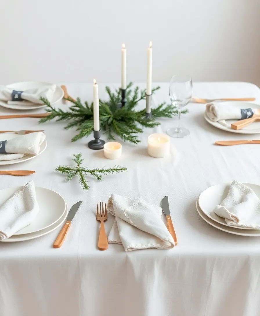 16 Gorgeous Christmas Table Decor Ideas That Will Dazzle Your Guests. - 8. Minimalist Scandinavian Style