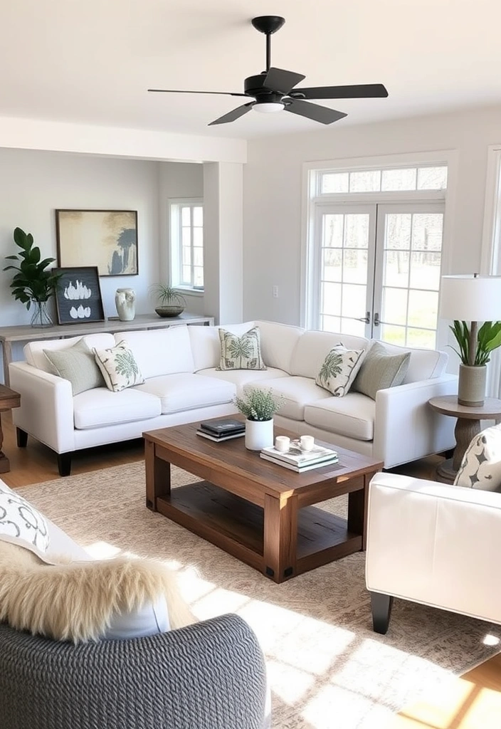 21 Joanna Gaines’s Living Room Ideas That Will Transform Your Space! - 16. Modern Farmhouse Charm