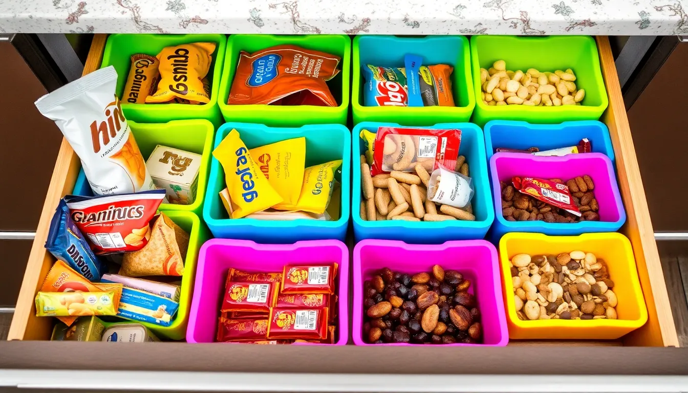 15 Kitchen Organization Hacks That'll Transform Your Space (You'll Love #6!) - 11. Drawer Organizers for Snacks