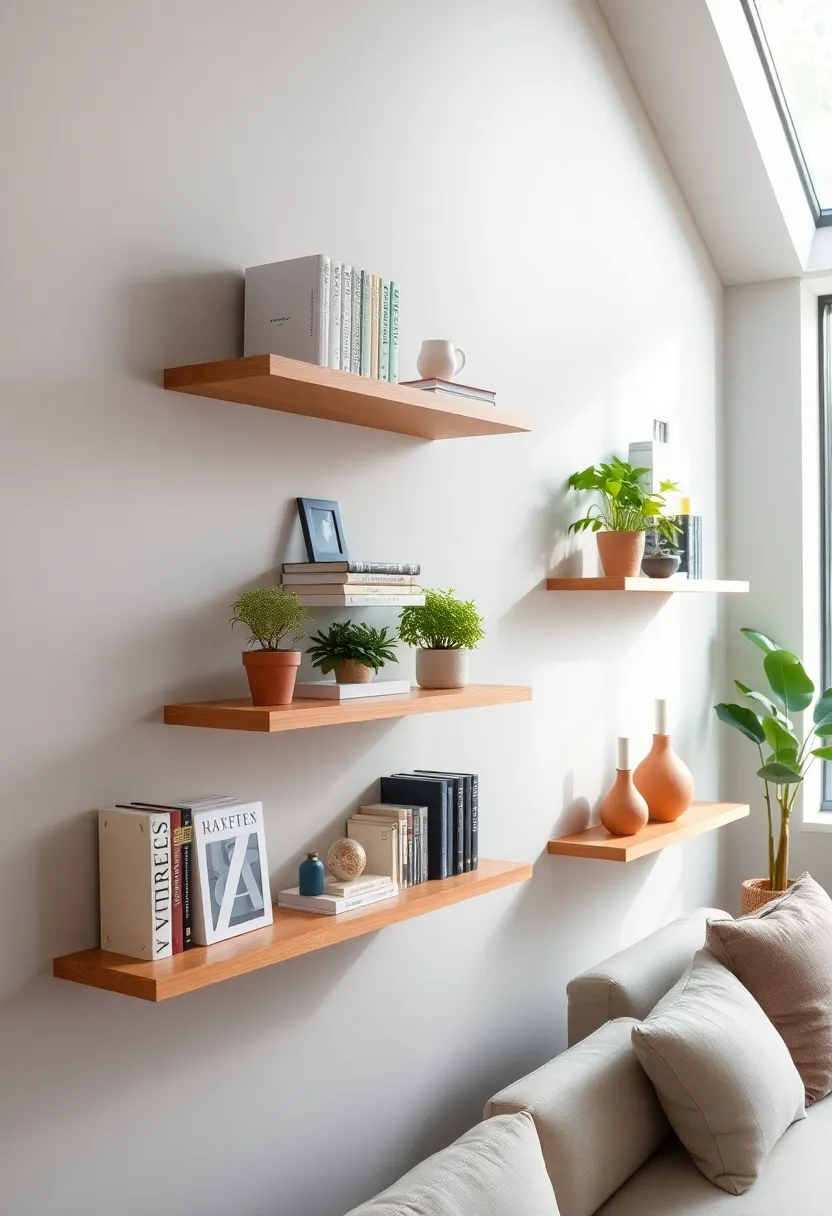 25 DIY Home Decor Projects That'll Transform Your Space (Even Your Cat Could Do #8!) - 3. DIY Floating Shelves