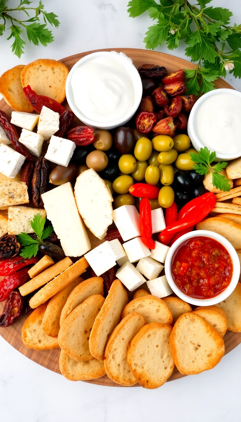 20 Christmas Charcuterie Board Ideas That Will WOW Your Guests! - 7. Mediterranean Magic