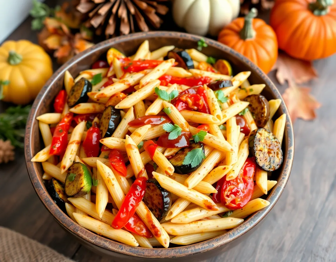 13 Seasonal Pasta Salad Recipes That Celebrate Fresh Ingredients All Year Long! - 12. Roasted Vegetable Pasta Salad