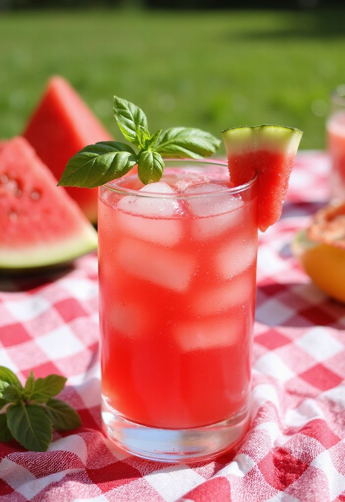 2. Watermelon Basil Cooler