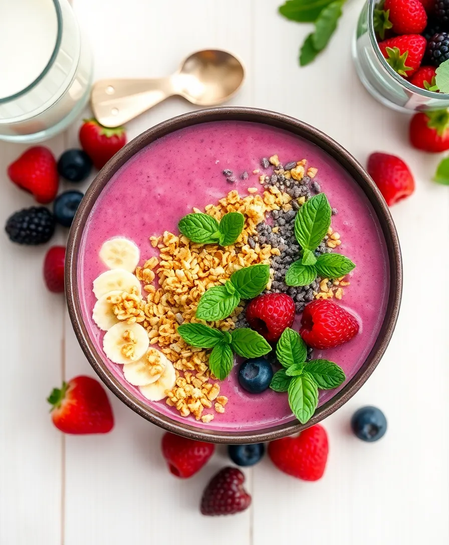 13 Healthy Breakfast Recipes That Will Kickstart Your Day (Especially #11!) - 1. Berry Blast Smoothie Bowl