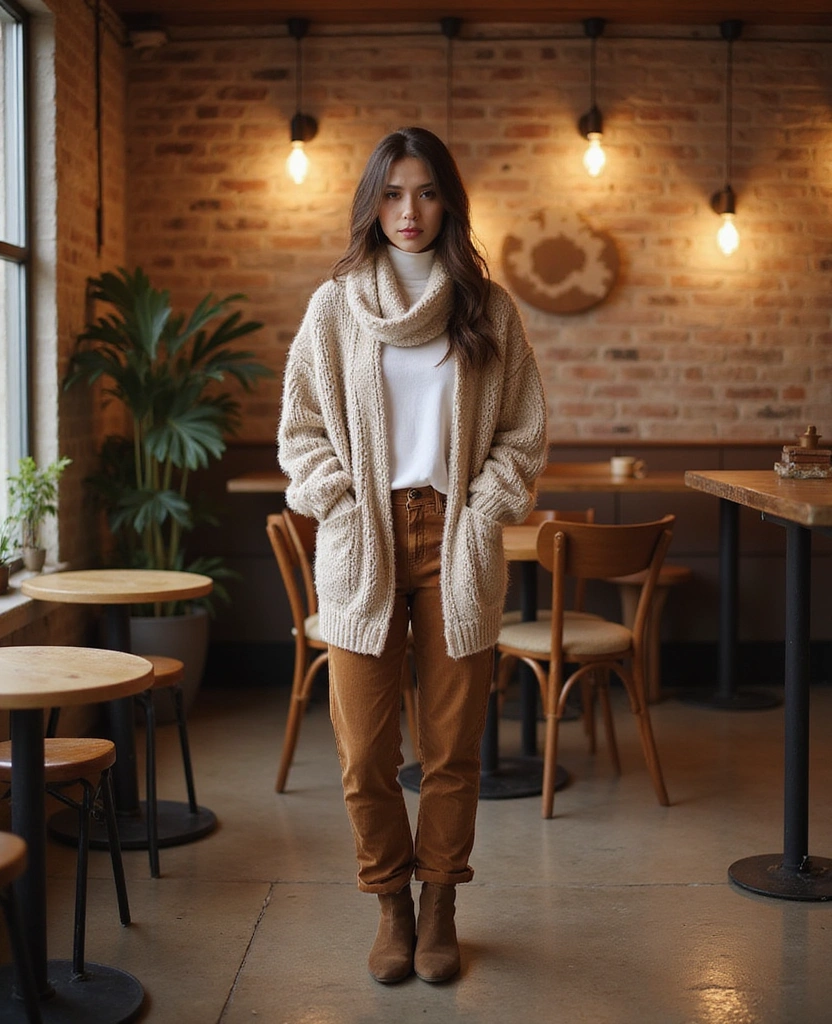 10 Seasonal Color Palettes for Outfits That Will Make You the Trendsetter of the Season! - 9. Cozy Layers: Soft Neutrals and Textures
