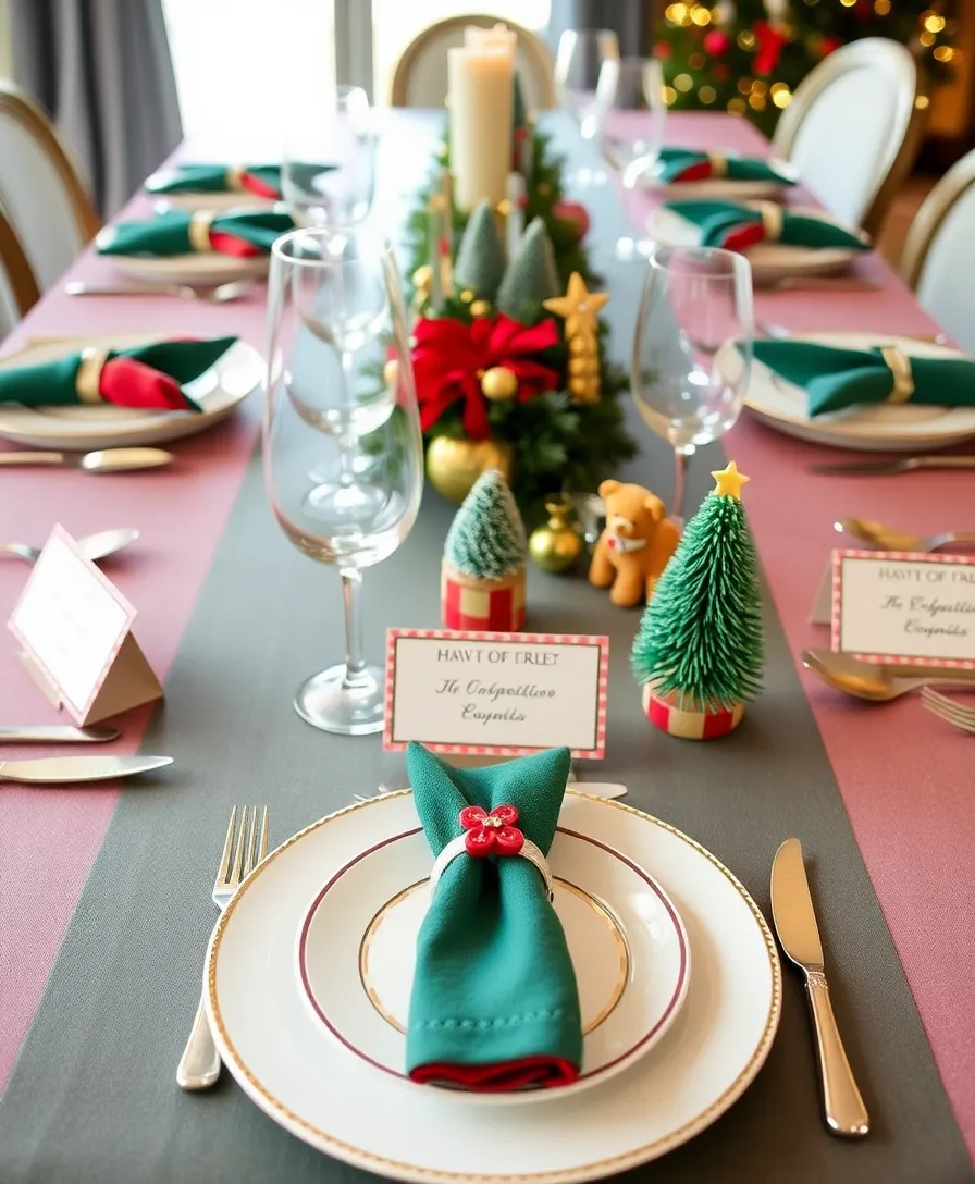 16 Gorgeous Christmas Table Decor Ideas That Will Dazzle Your Guests. - 12. Themed Place Settings