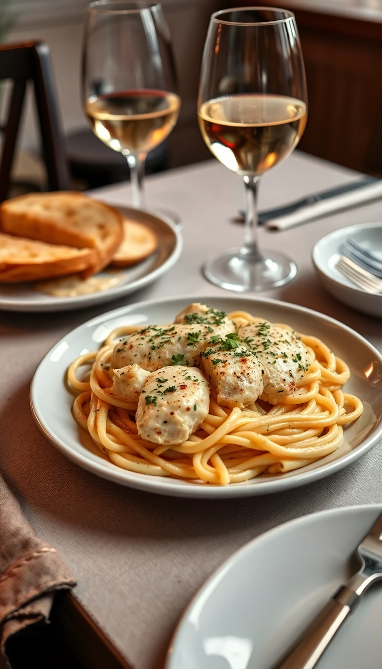 23 Crockpot Chicken and Noodles Ideas That Will Make You Ditch Takeout Tonight! - 2. Garlic Parmesan Chicken and Noodles