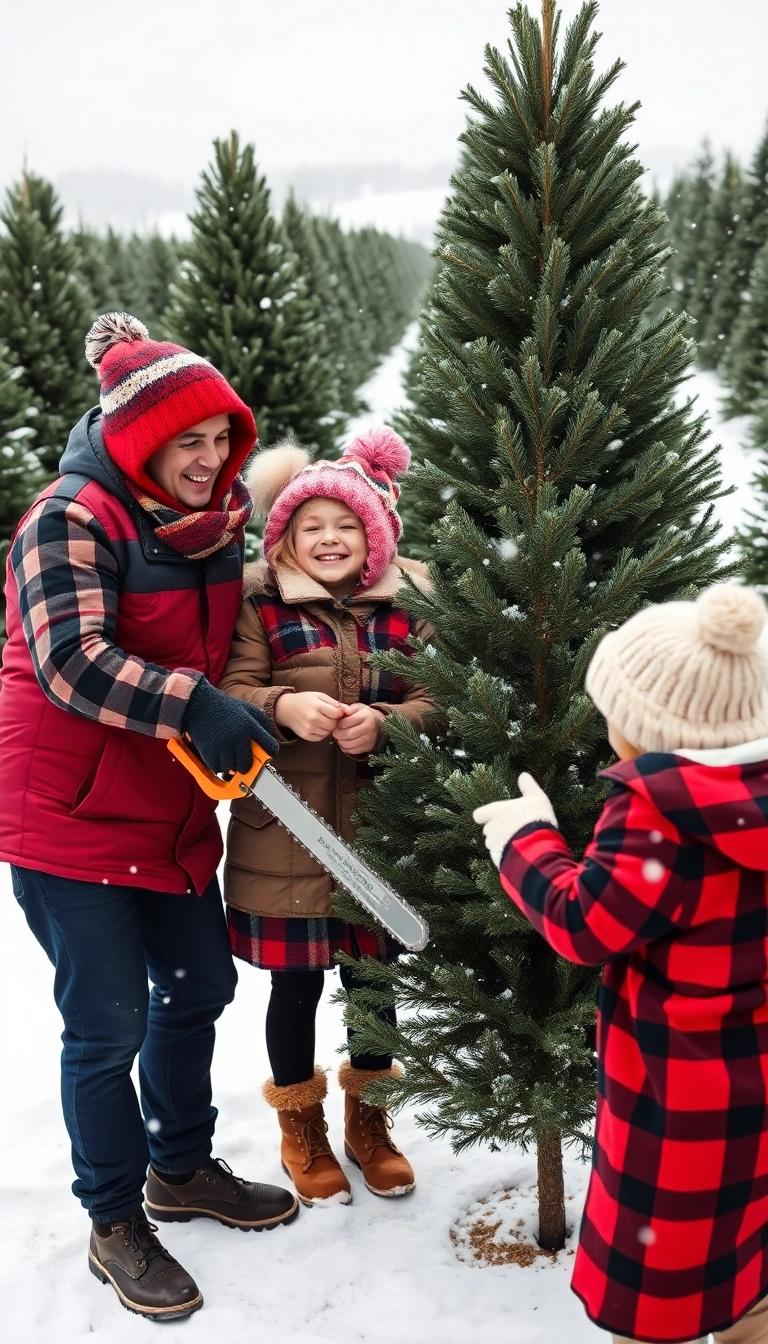 10 Unforgettable Christmas Experiences in Cozy Cabins in the Woods (Perfect for Family Trips!) - 1. Christmas Tree Cutting Adventure