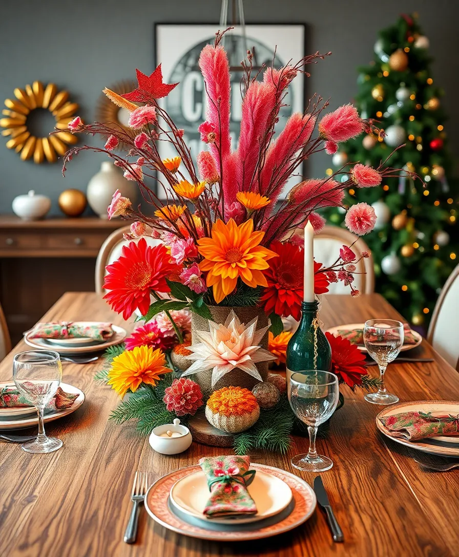 16 Gorgeous Christmas Table Decor Ideas That Will Dazzle Your Guests. - 16. Artistic Centerpiece Displays