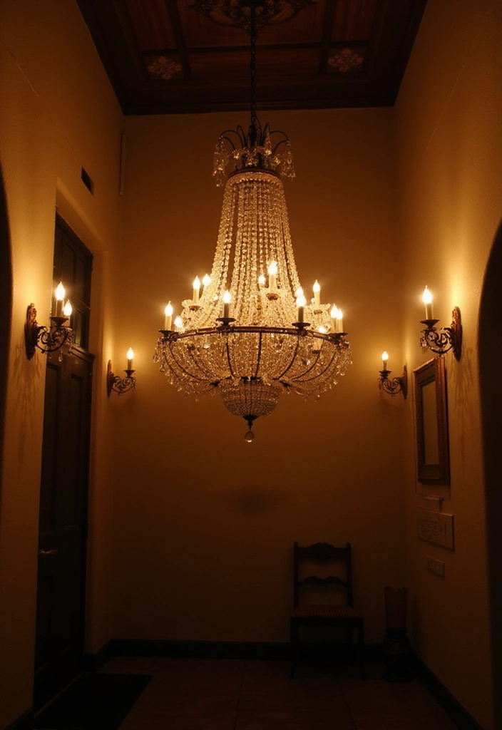 25 Dark Fantasy Decor Ideas That’ll Give Your Home a Hauntingly Beautiful Vibe! - 7. Ethereal Lighting Fixtures