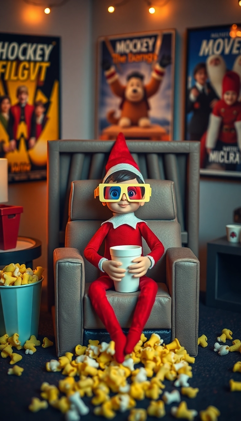 The Ultimate Guide to Funny Elf on the Shelf Fun: 10 Ideas You Can’t Miss! - 5. Elf’s Movie Night