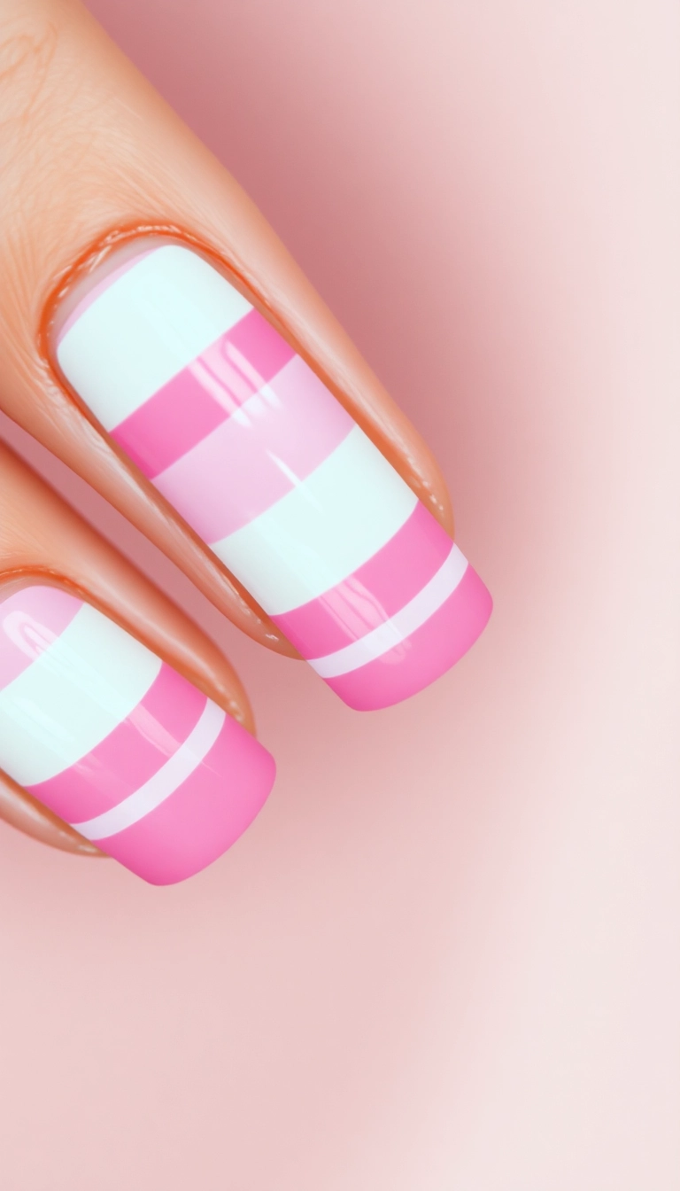 27 Stunning Pink Nail Ideas That Will Turn Heads (You Won't Believe #15!) - 19. Pink Stripes