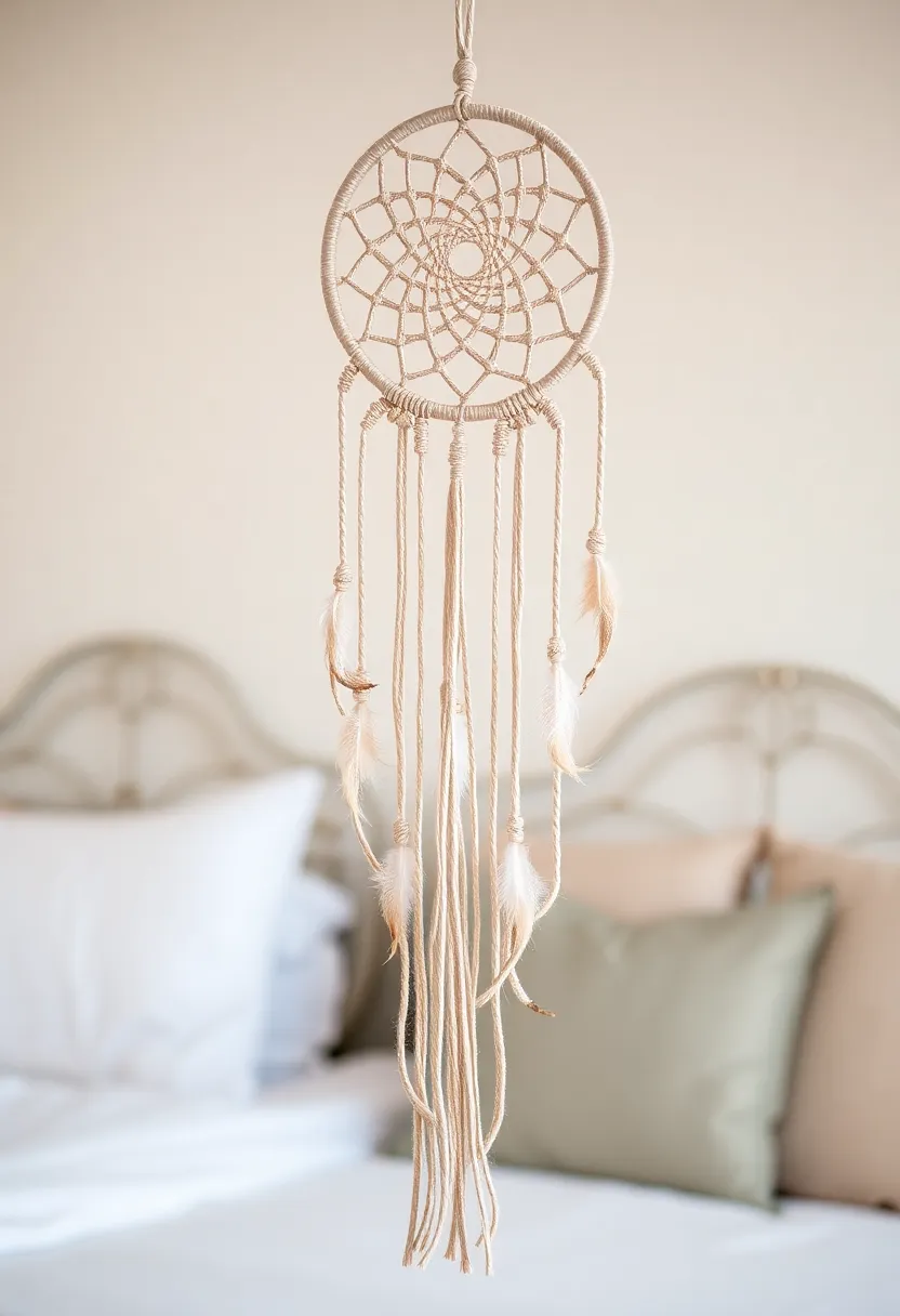 10 Budget-Friendly Macrame Wall Art Ideas That Will Wow Your Guests (You’ll Love #3!) - 4. Macrame Dreamcatcher