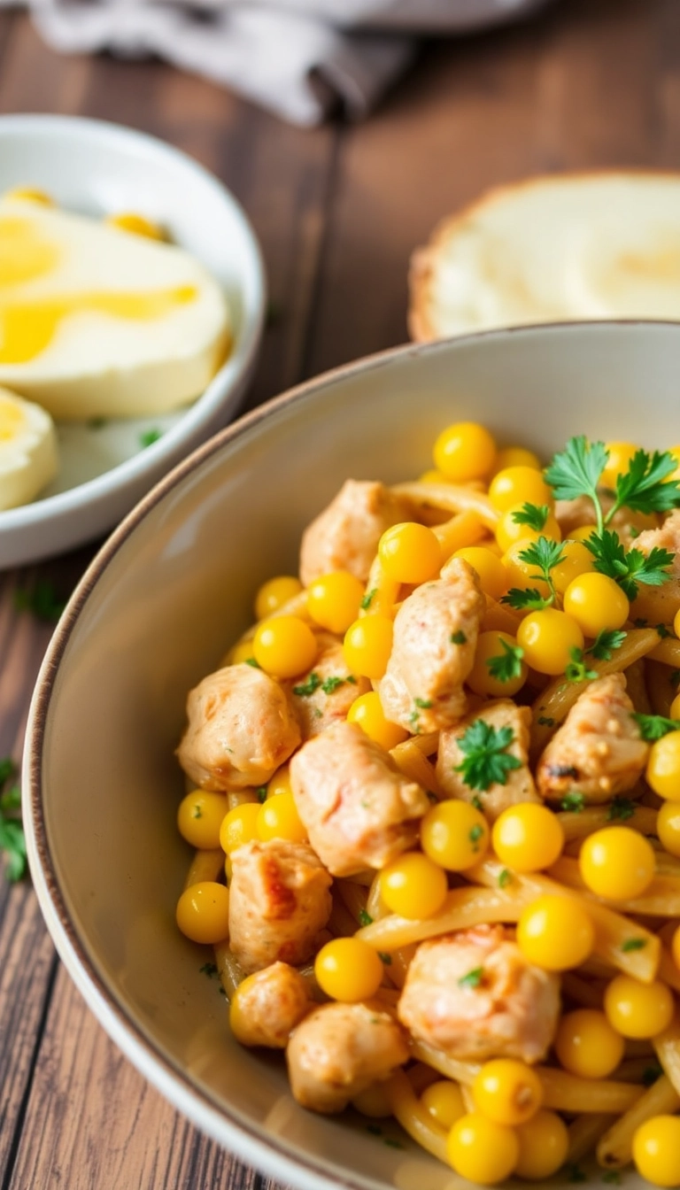 21 Low-Calorie Chicken Pasta Recipes You Can’t Resist (Especially #13!) - 16. Chicken and Sweet Corn Pasta