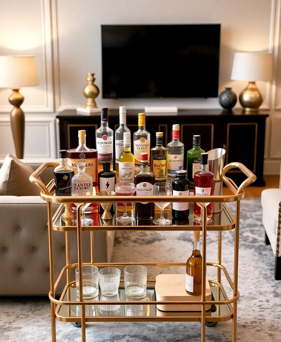 20 Perfect Gifts for Mixologists That Are Sure to Impress (Wait Until You See #8!) - 12. Stylish Bar Cart