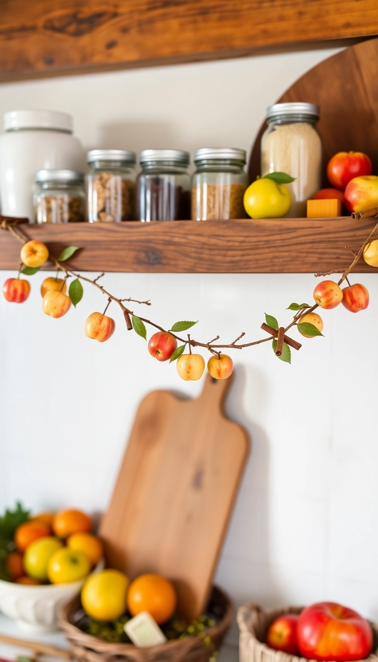 21 DIY Christmas Garland Ideas That Will Transform Your Home This Holiday Season! - 12. Crisp Apple and Cinnamon Garland