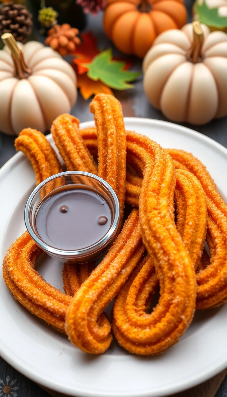 21 Fun Thanksgiving Dessert Ideas That'll Impress Your Guests (You Won't Believe #7!) - 19. Pumpkin Churros