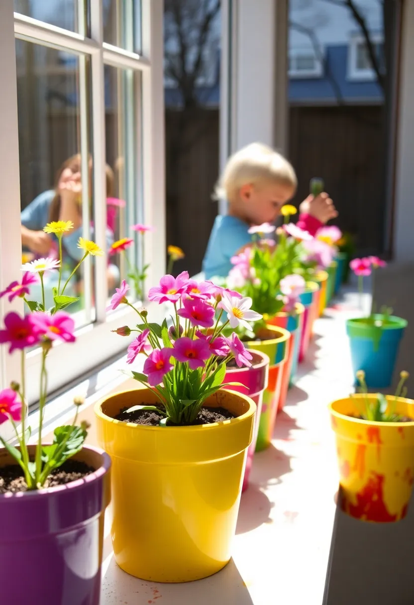 14 Fun Easter DIY Projects for Kids (They'll Be Talking About #7 All Year!) - 13. DIY Spring Flower Pots