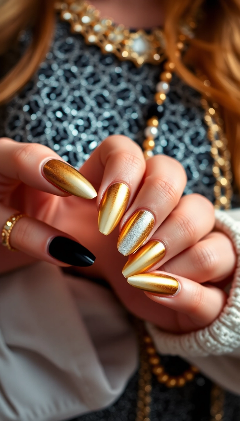 20 Fun New Year Themed Nails Designs That Will Kickstart Your Celebration! - 7. Festive Ombre