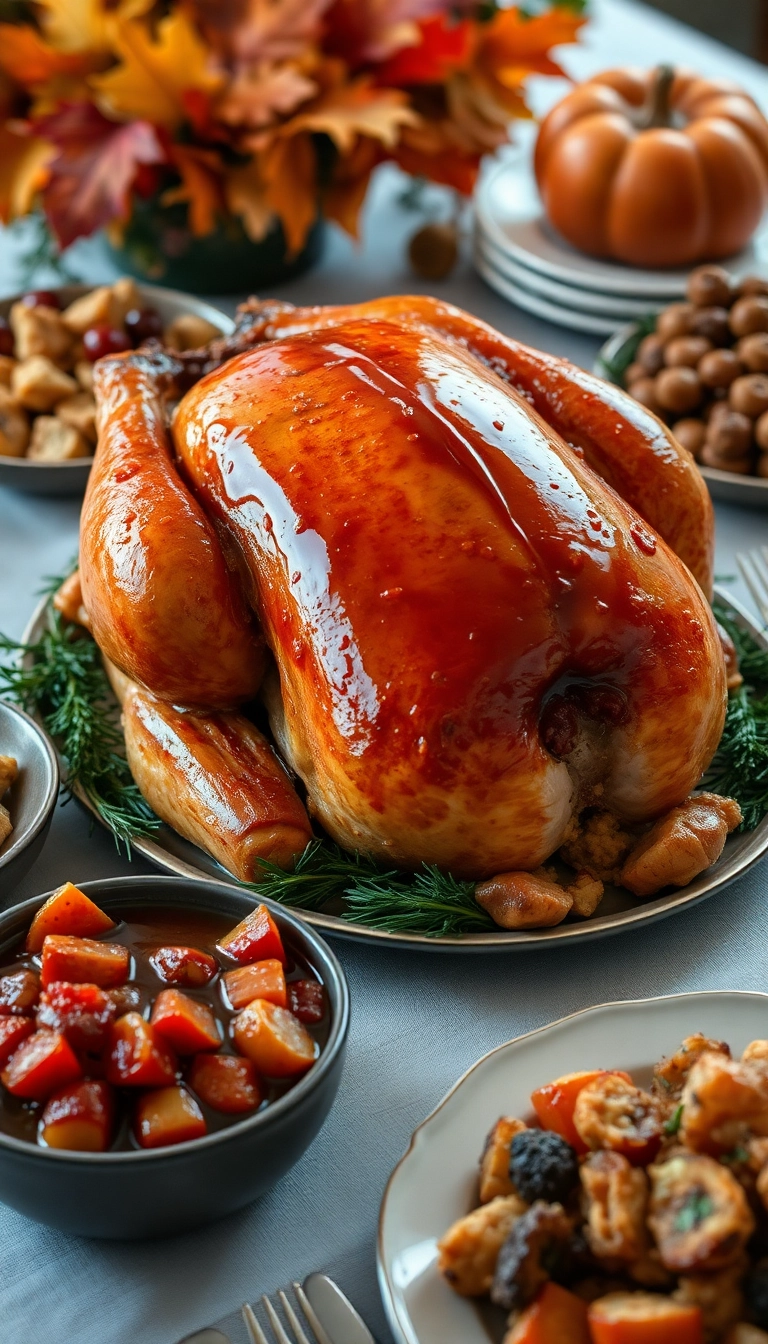 25 Friendsgiving Dinner Party Ideas That Will Make You the Host of the Year! - 3. Turkey with Unique Marinades