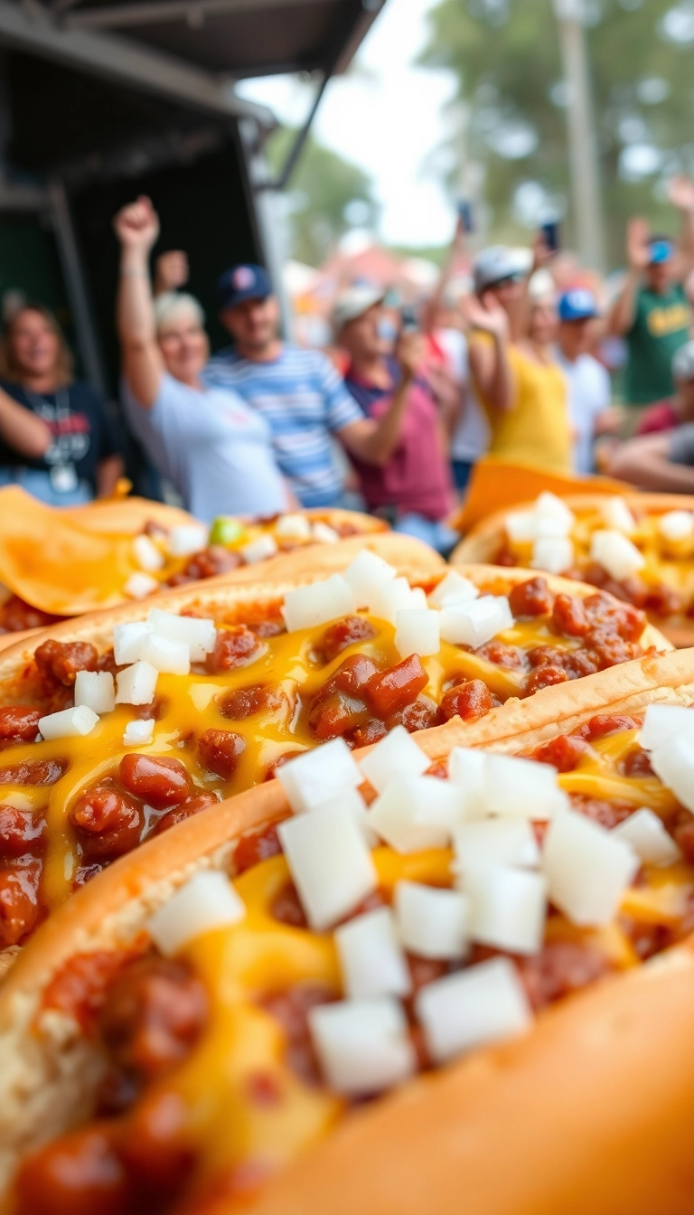 20 Tailgate Food Ideas That Make Game Day Unforgettable (You Won't Believe #7!) - 13. Chili Cheese Dogs