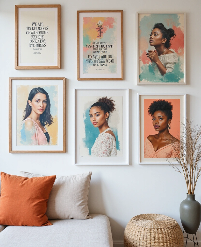 Celebrate Women’s Day with These 15 Stunning Home Decor Ideas! - 2. Empowering Wall Art