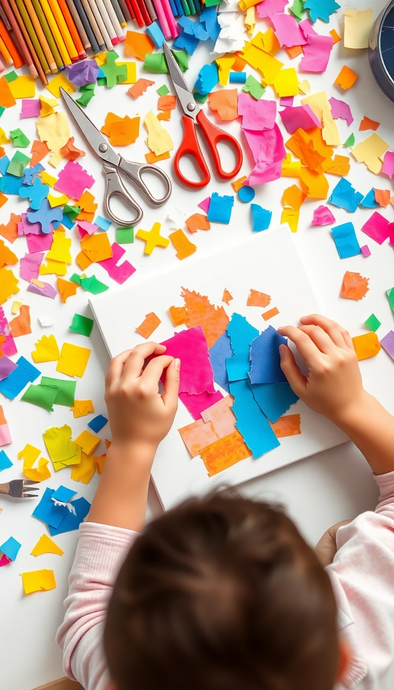 7 Easy Fine Motor Activities That Will Keep Your Kids Engaged (You Won't Believe #4!) - 3. Paper Tearing Art