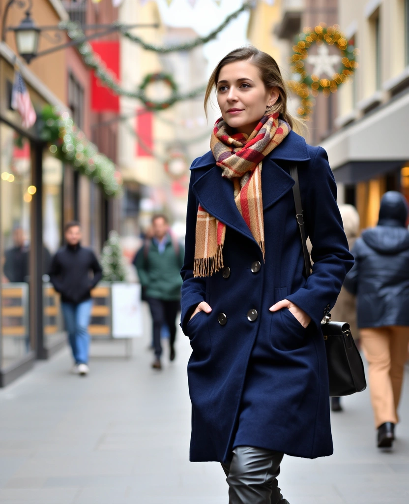 20 Effortlessly Chic Winter Outfits That'll Keep You Cozy and Stylish! - 10. Classic Peacoat & Scarf