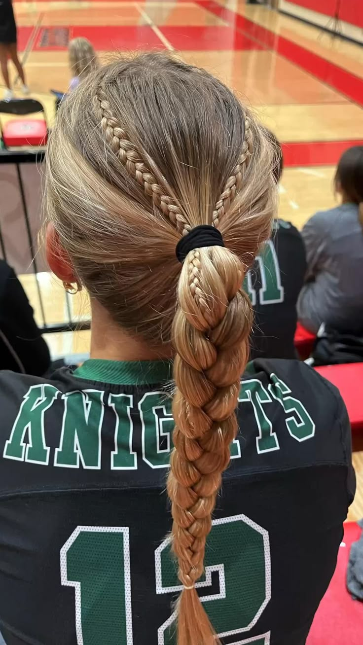 15 Quick and Stylish Volleyball Hairstyles That Are Game-Changers! - Sleek Double Braids